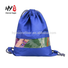 Waterproof quality polyester backpack with pvc window